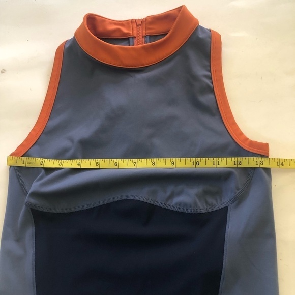 Sweaty Betty Power Zip Back Colorblock Racerback Crop Tank Top Size SX - Picture 9 of 11